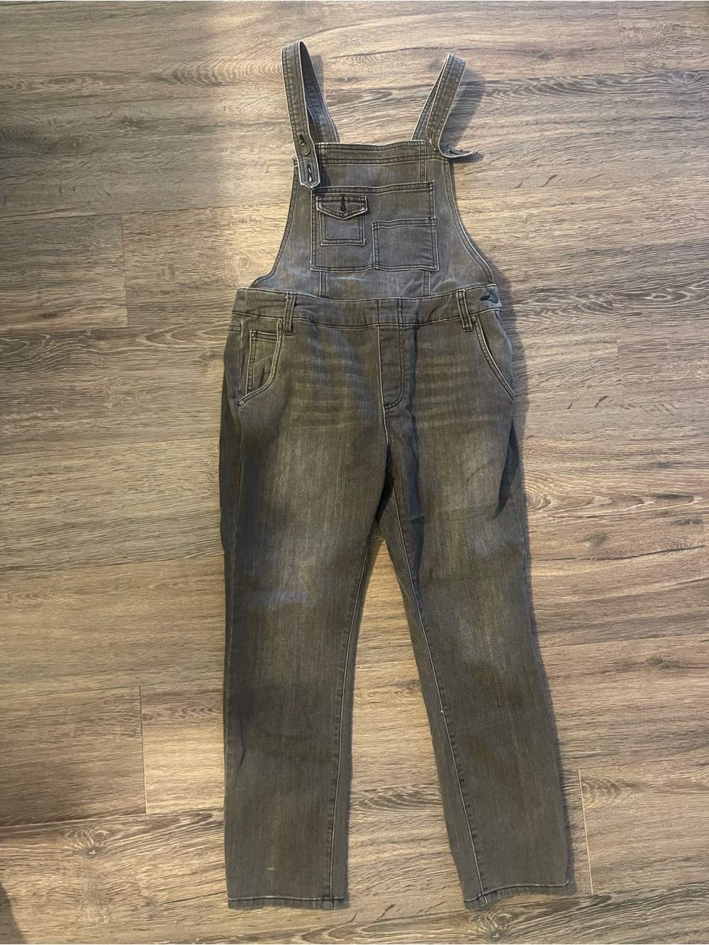 Free People | Gray Washed Brady Denim Overalls Size 29 - Picture 2 of 2